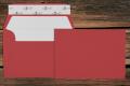 [16409236] Briefhüllen mit Seidenfutter C6 114x162 mm Haftklebend Rot gerippt 100 g/qm